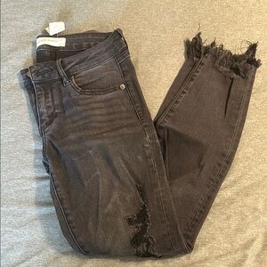 NWT!! Black Distressed Skinny Jeans